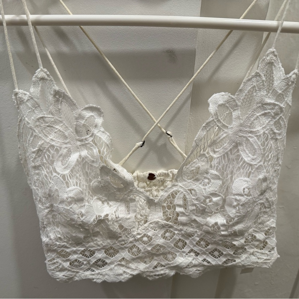 Elegant White Lace Bralette